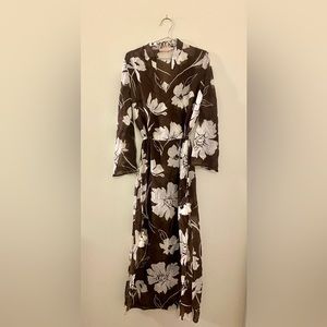 Tory Burch Brown Floral Printed Beach Cover Up